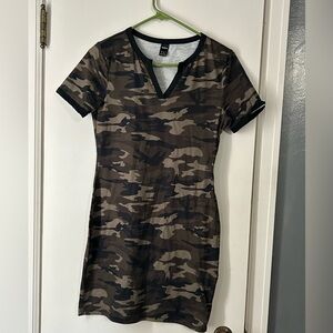SHEIN camo casual dress